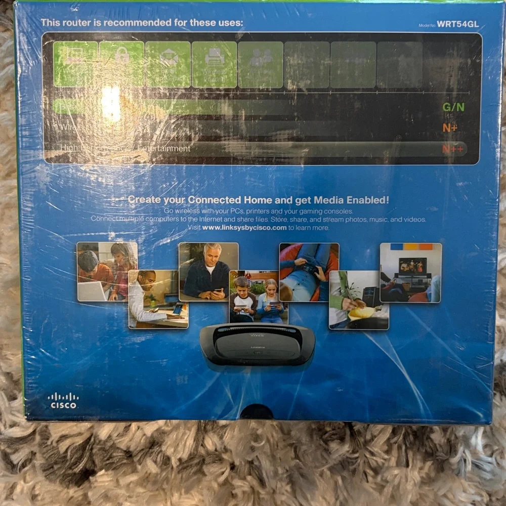 Linksys Blue and Black Wireless-G Router - Picture 2 of 2